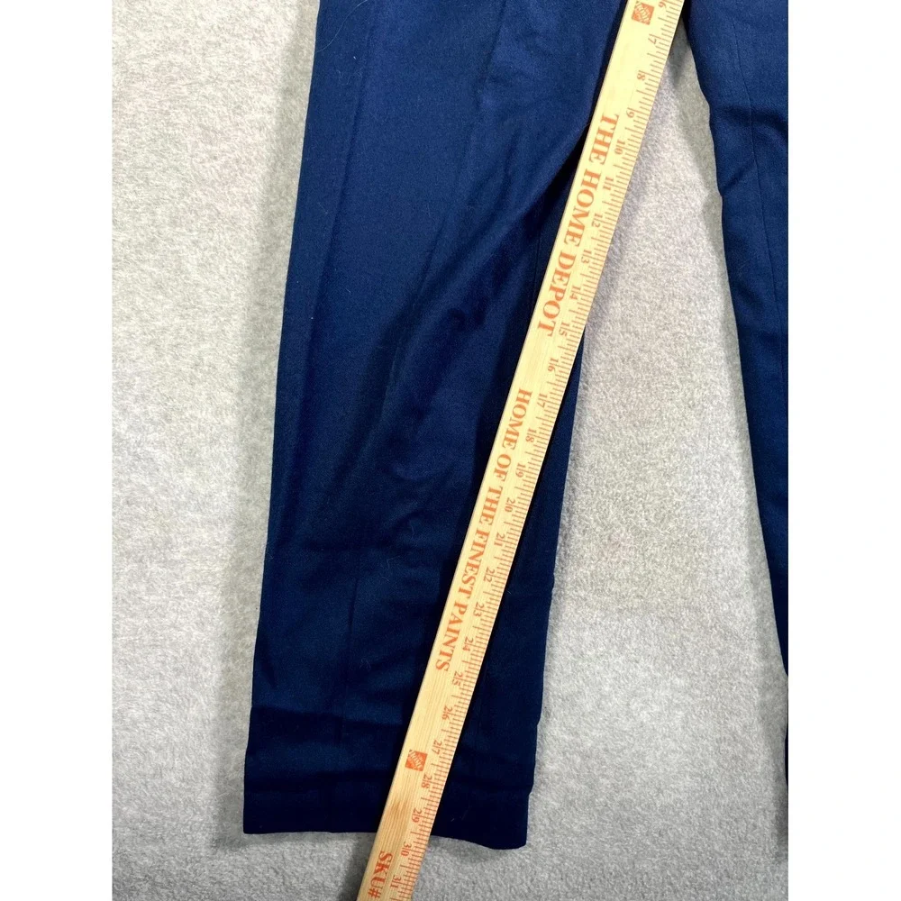 Personal Dress Pants Womens 7 Blue Pure Wool Flat Front Straight Leg‎ Formal